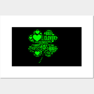 Cute lucky bike happy st patricks day family outfit Posters and Art